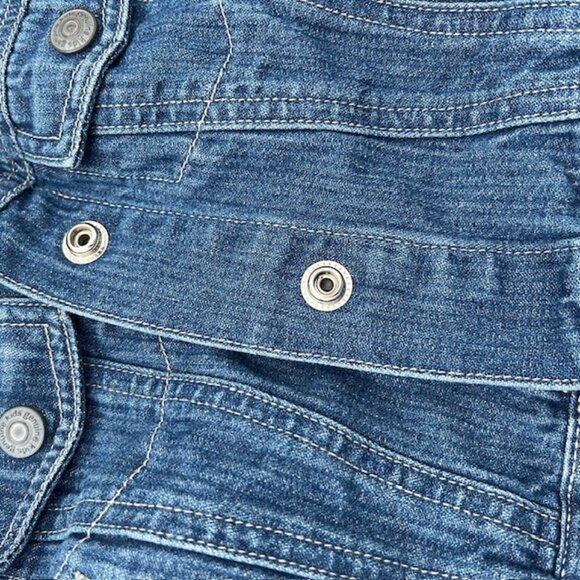 Genuine Kids By Oshkosh Blue Jean Jacket, Size 12 months, Blue with Silver Snaps - Picture 5 of 6